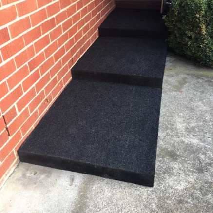 Stepped platforms for access to home